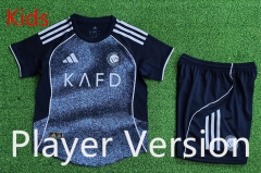 Player Version 2025-2026 Al-Nassr FC Away Blue Kids/Youth Soccer Unifrom-9926