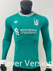 Player Version 25-26 Liverpool 2nd Away Green LS Thailand Soccer Jersey AAA-6532