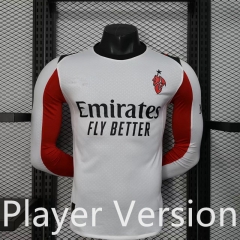 Player Version 25-26 AC Milan Away White&Red LS Thailand Soccer Jersey AAA-888