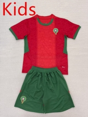 2025-2026 Morocco Home Red Kids/Youth Soccer Uniform-AY