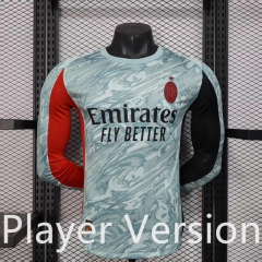 Player Version 25-26 AC Milan Away Grey&Green LS Thailand Soccer Jersey-888