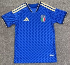 (S-4XL) 26-27 Italy Home Blue Thailand Soccer Jersey AAA