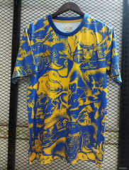(S-4XL) 25-26 Tigres UANL Yellow&Blue Thailand Training Soccer Jersey AAA-5378