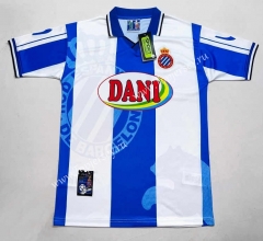 Retro Version 1998 RCD Espanyol Home Blue&White Thailand Soccer Jersey AAA-709