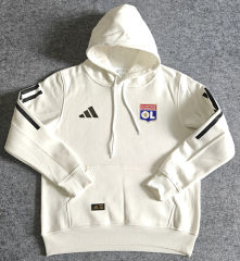 Player Version Olympique Lyonnais Home White Thailand Soccer Tracksuit Top With Hat-LH