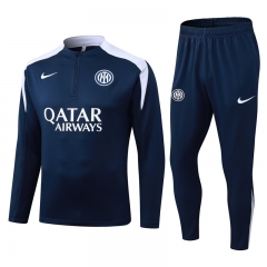 25-26 Inter Milan Royal Blue Thailand Soccer Tracksuit-411