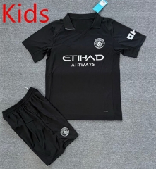 25-26 Manchester City 2nd Away Black Kids/Youth Soccer Uniform-4247