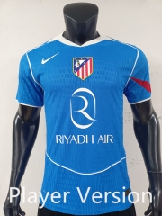 Player Version 2025-2026 Atletico Madrid 2nd Away Blue Thailand Soccer Jersey AAA-0871