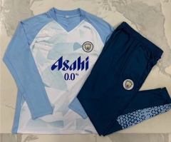 2023-2024 Manchester City Light Blue Thailand Soccer Tracksuit Uniform-815
