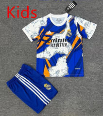 25-26 Special Edition Real Madrid Blue&White Kids/Youth Soccer Uniform-4247