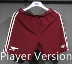 Player Version 2025-2026 Arsenal Maroon Thailand Soccer Shorts-4563