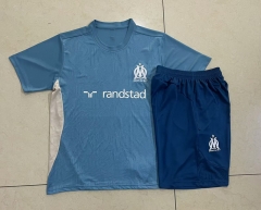 2024-2025 Olympique de Marseille Laker Blue Short-sleeved Thailand Soccer Tracksuit-815