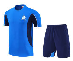 2025-2026 Olympique de Marseille Lake Blue Thailand Soccer Uniform-4627