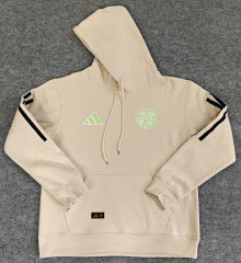 Player Version Celtic Beige Thailand Soccer Tracksuit Top With Hat-LH