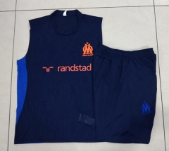 2024-2025 Olympique de Marseille Royal Blue Vest Thailand Soccer Tracksuit-815