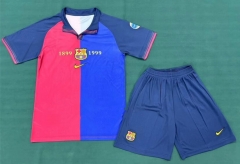 99 Retro Version Commemorative Edition Barcelona Home Red&Blue Soccer Uniform-5074