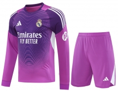 2025-2026 Real Madrid Goalkeeper Purple LS Thailand Soccer Uniform-418