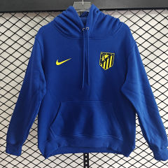 Player Version 25-26 Atletico Madrid Away Blue Thailand Soccer Tracksuit Top With Hat-LH