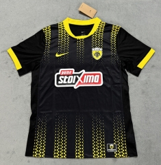 (S-4XL) 25-26 AEK Athens Away Black Thailand Soccer Jersey AAA-4506
