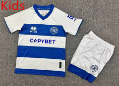 25-26 Queens Park Rangers Home White&Blue Kids/Youth Soccer Uniform-7809