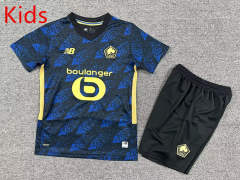 25-26 Lille 2nd Away Blue&Black Kid/Youth Soccer Uniform-7809