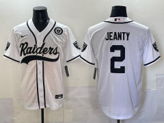 (Logo 6) Joint Version Las Vegas Raiders 3 Generations White #2 NFL Jersey-0840