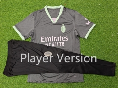 Player Version 2024-2025 AC Milan 2nd Away Gray Short-Sleeve Thailand Soccer Tracksuit-9926
