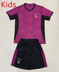 25-26 Galatasaray SK 2nd Away Purple&Red Kids/Youth Soccer Uniform-AY