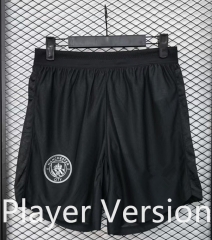 Player Version 25-26 Manchester City Black Thailand Soccer Shorts-888