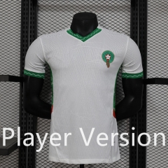 Version 2 Player Version 2025-2026 Morocco Away White Thailand Soccer Jersey AAA-888