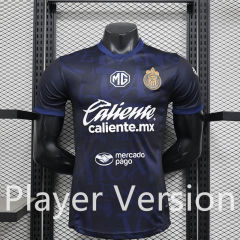Player Version 2025-2026 Deportivo Guadalajara  2nd Away Blue&Black Thailand Soccer Jersey AAA-888