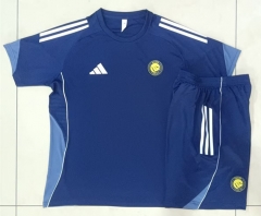 25-26 Al-Nassr FC Royal Blue Short-Sleeve Thailand Soccer Tracksuit-815