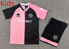 25-26 Queens Park Rangers Away Pink&Black Kids/Youth Soccer Uniform-7809