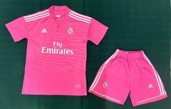 14-15 Retro Version Real Madrid Pink Soccer Uniform-5074