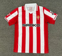 (S-4XL) 25-26 Sporting de Gijón Home Red&White Stripe Thailand Soccer Jersey AAA-2044