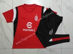 2023-2024 AC Milan Red Short-sleeved Thailand Soccer Tracksuit-815