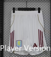 Player Version 25-26 Aston Villa White Thailand Soccer Shorts-888