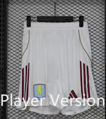 Player Version 25-26 Aston Villa White Thailand Soccer Shorts-888