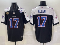 (Logo 4) Buffalo Bills 3 Generations Black&White #17 NFL Jersey-0840