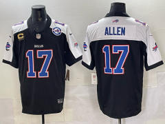 (Logo 4) Buffalo Bills 3 Generations Black&White #17 NFL Jersey-0840