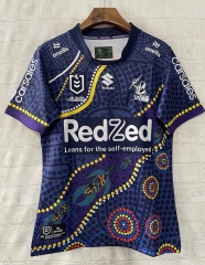 2025 Indigenous Version Melbourne Blue&Purple Thailand Rugby Shirt