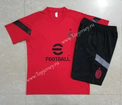 2022-2023 AC Milan Red Short-sleeved Thailand Soccer Tracksuit-815