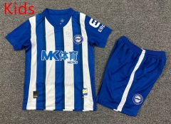 2025-2026 Deportivo Alavés Home Blue&White Kids/Youth Soccer Uniform-7809