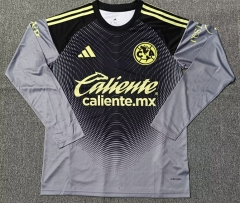 (S-4XL) 2025-2026 Club America Goalkeeper Gray&Black LS Thailand Soccer Jersey AAA-5378