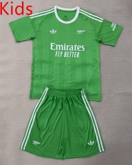 25-26 Arsenal Goalkeeper Green Kids/Youth Soccer Uniform-AY