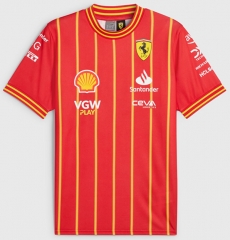 2024 Ferrary Round Collar Red #16 Formula One Racing Suit