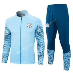 2023-2024 Manchester City Light Blue Thailand Soccer Jacket Uniform-815