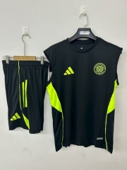 25-26 Celtic Black Thailand Soccer Vest Tracksuit