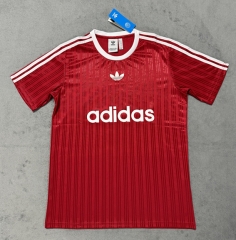(S-4XL) Adidas Red Casual T-shirt-4506
