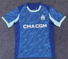 (S-4XL) 25-26 Olympique de Marseille 2nd Away Blue Thailand Soccer Jersey AAA-403